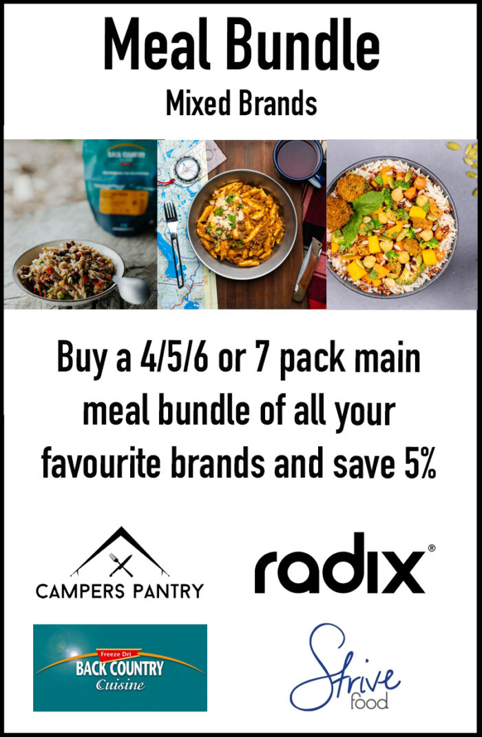 Meal Bundles save 5% Overland Track Transport
