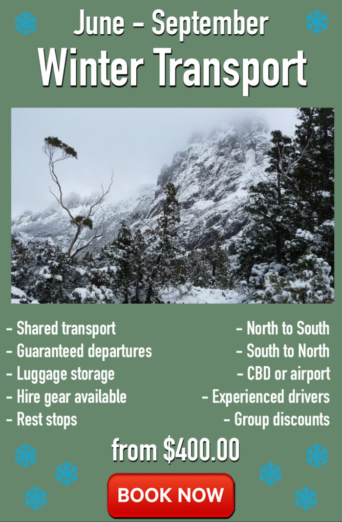 Overland Track Transport Winter bus tickets
