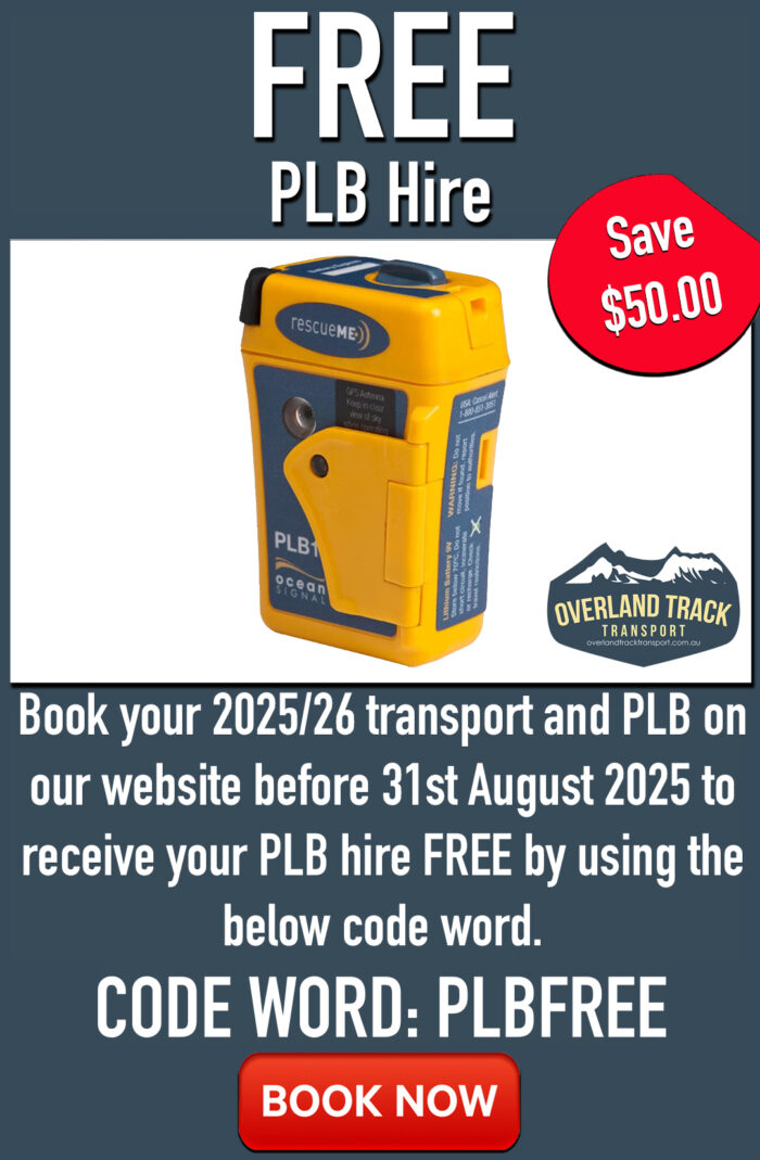 FREE PLB offer for Overland Track Transport